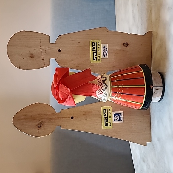 Vintage Salvo Estonia USSR Wooden Doll Set Family - Picture 2 of 7